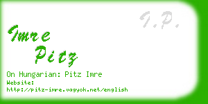 imre pitz business card